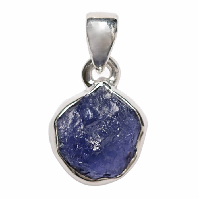 Tanzanit surový přívěsek stříbro Ag 925 LOT316 - 1
