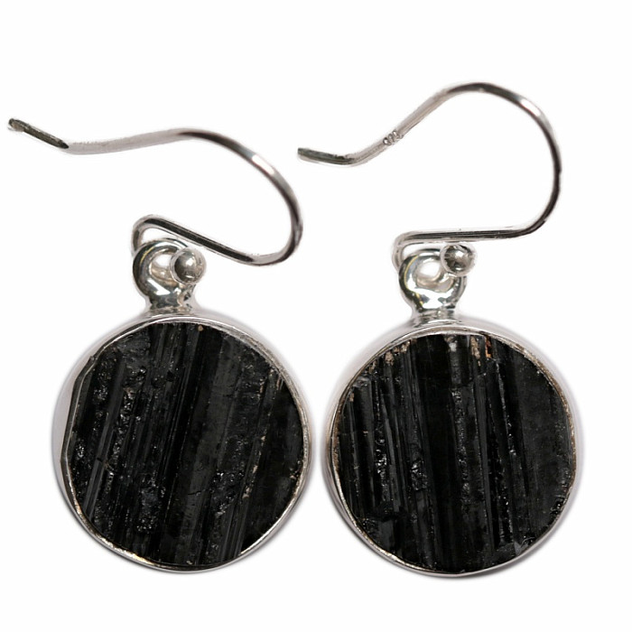 Turmalín skoryl náušnice stříbro Ag 925 E503 - 1