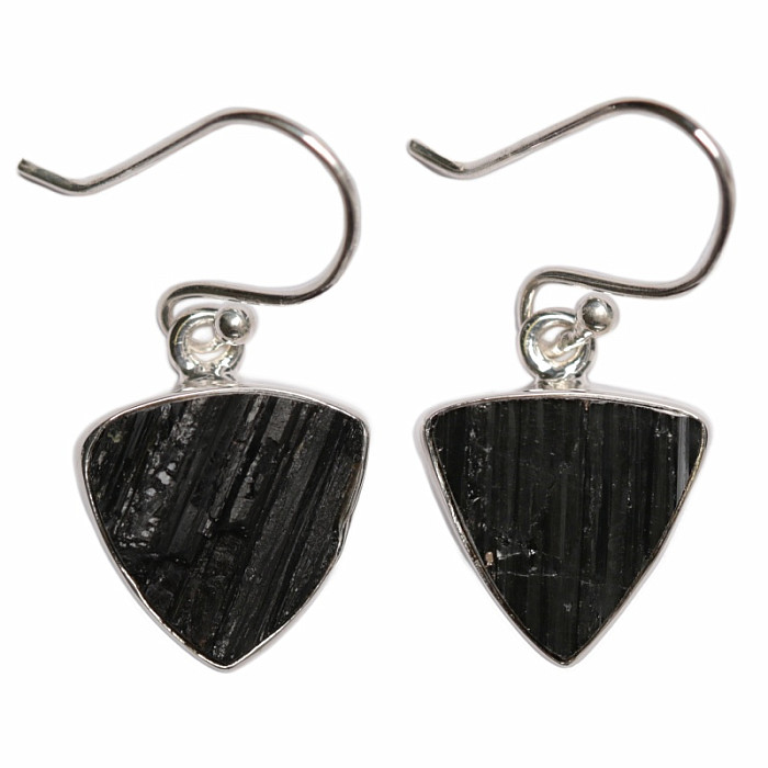 Turmalín skoryl náušnice stříbro Ag 925 E509 - 1