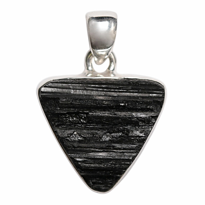 Turmalín skoryl přívěsek stříbro Ag 925 P2096 - 2 cm