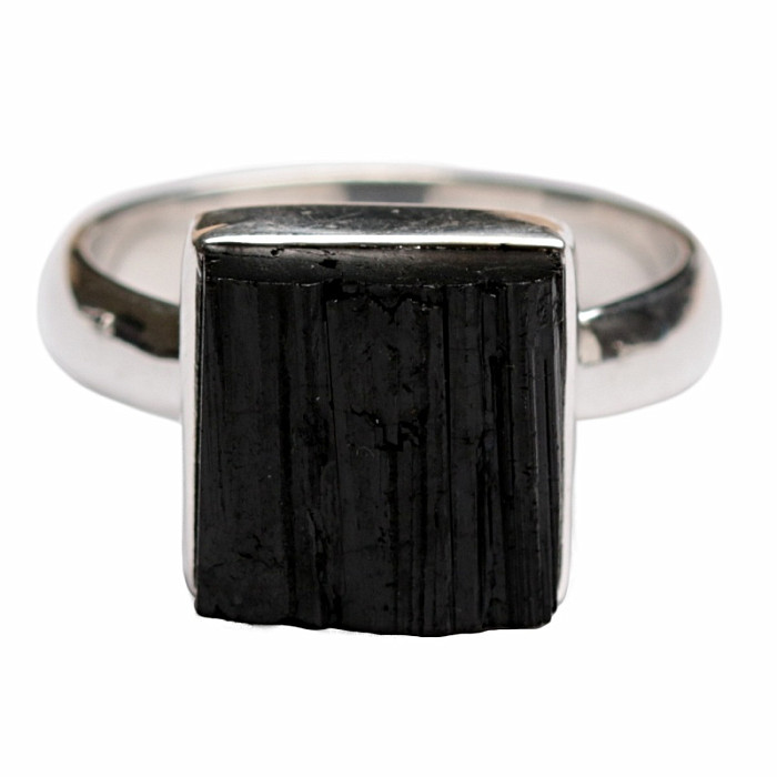 Turmalín skoryl prsten stříbro Ag 925 R1491 - 57 mm (US 8)