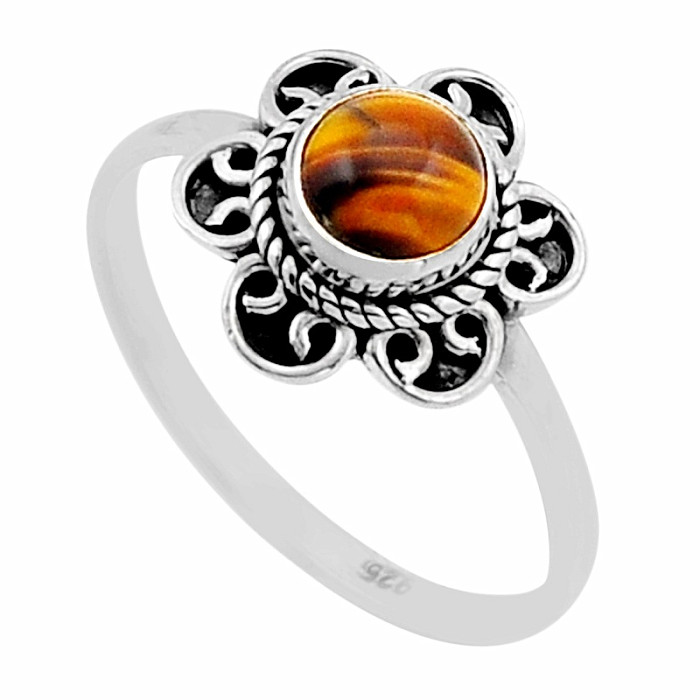 Tygří oko prsten stříbro Ag 925 52653 - 58 mm (US 8