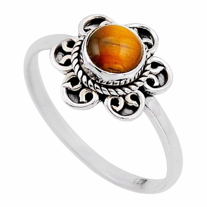 Tygří oko prsten stříbro Ag 925 52863 - 55 mm (US 7