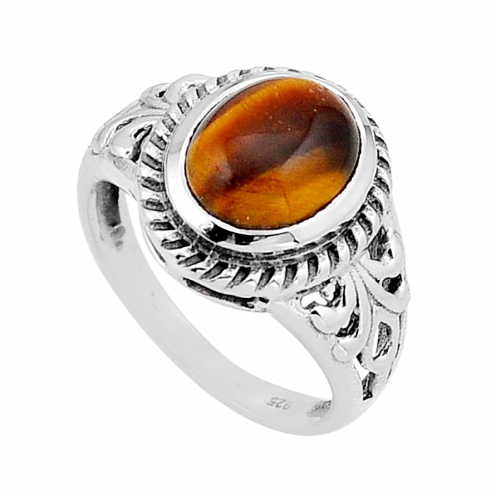 Tygří oko prsten stříbro Ag 925 54201 - 60 mm (US 9