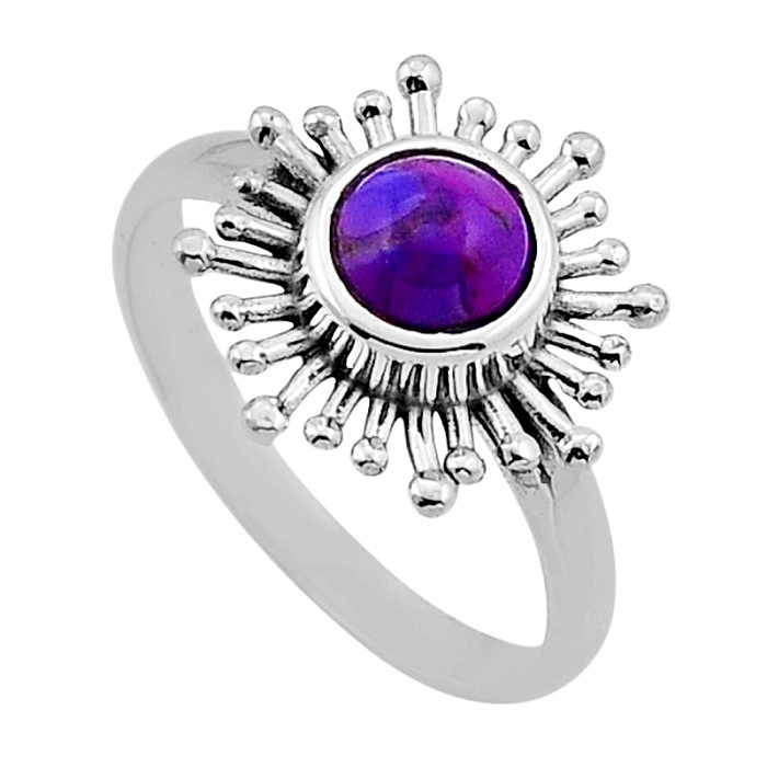 Tyrkys purpurový prsten stříbro Ag 925 50881 - 56 mm (US 7