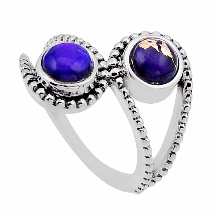 Tyrkys purpurový prsten stříbro Ag 925 54840 - 55 mm (US 7