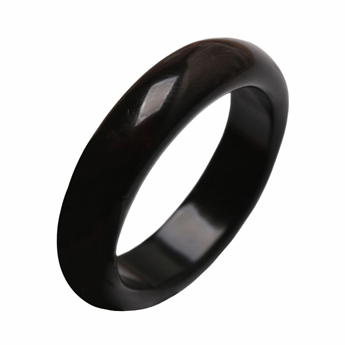 Achát černý prsten Kruh - 56 mm (US 7