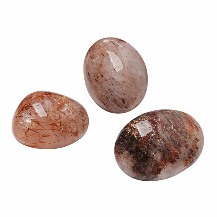 Hematoid (hematit v křišťálu) tromlovaný - XL - cca 3 - 4 cm