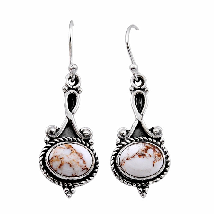 Magnezit Wild horse náušnice stříbro Ag 925 51932 - 2