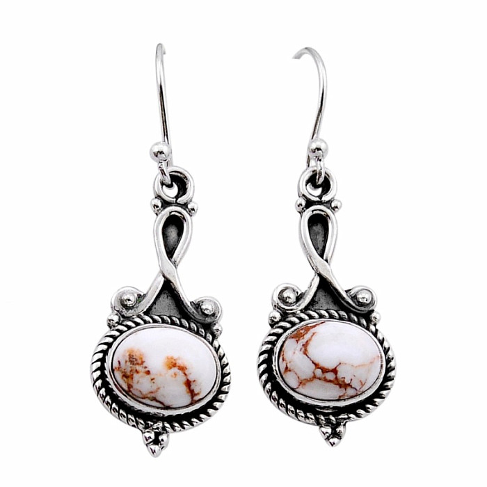 Magnezit Wild horse náušnice stříbro Ag 925 51936 - 2