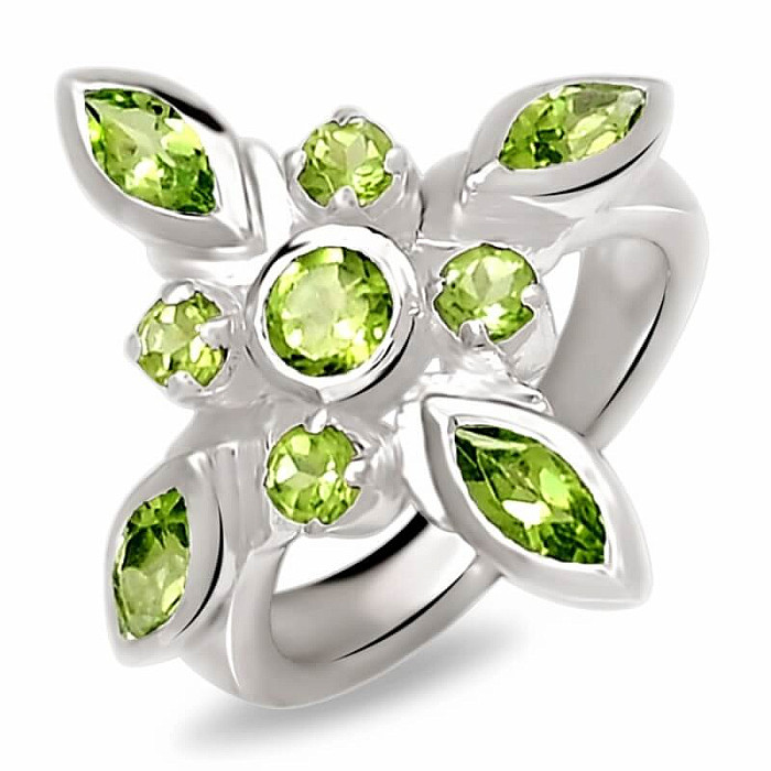 Olivín prsten stříbro Ag 925 R5063P - 59 mm (US 9)