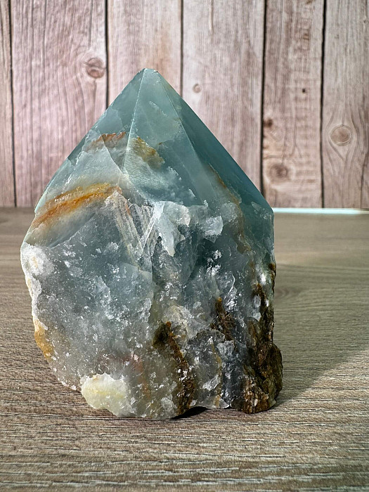 Onyx modrý surový leštěná špice 9 - cca 8