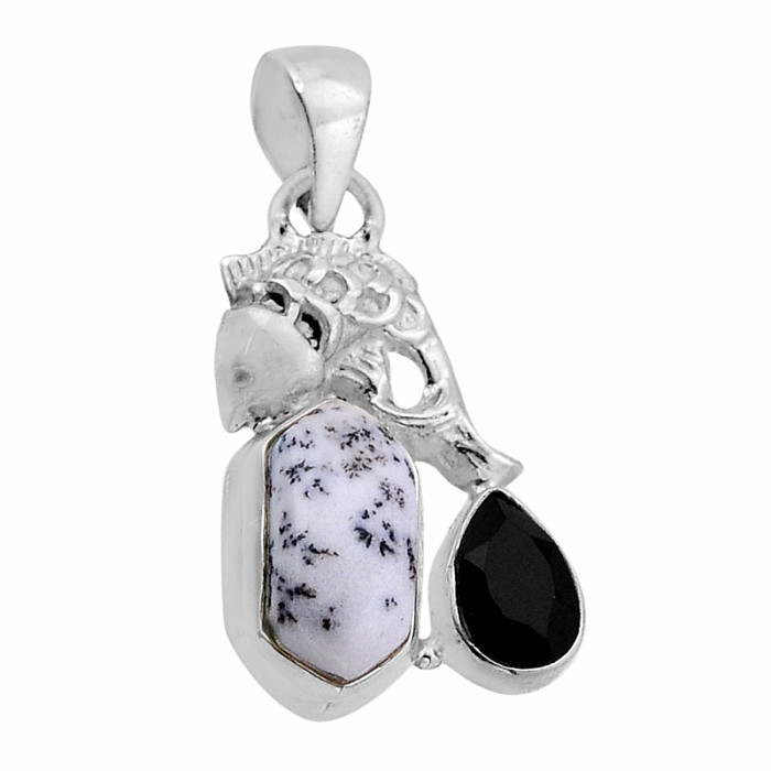 Opál dendritický přívěsek stříbro Ag 925 51386 - 2