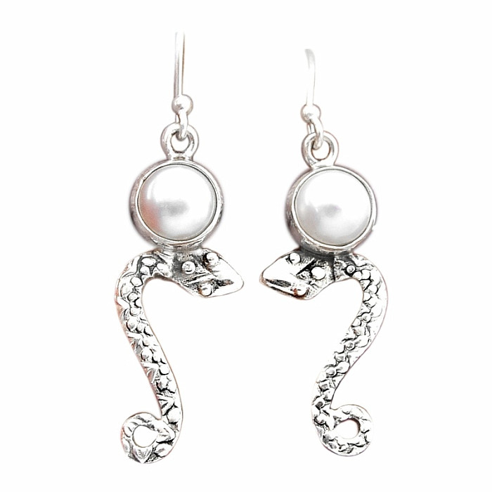 Perla náušnice stříbro Ag 925 N46642 - 3 cm