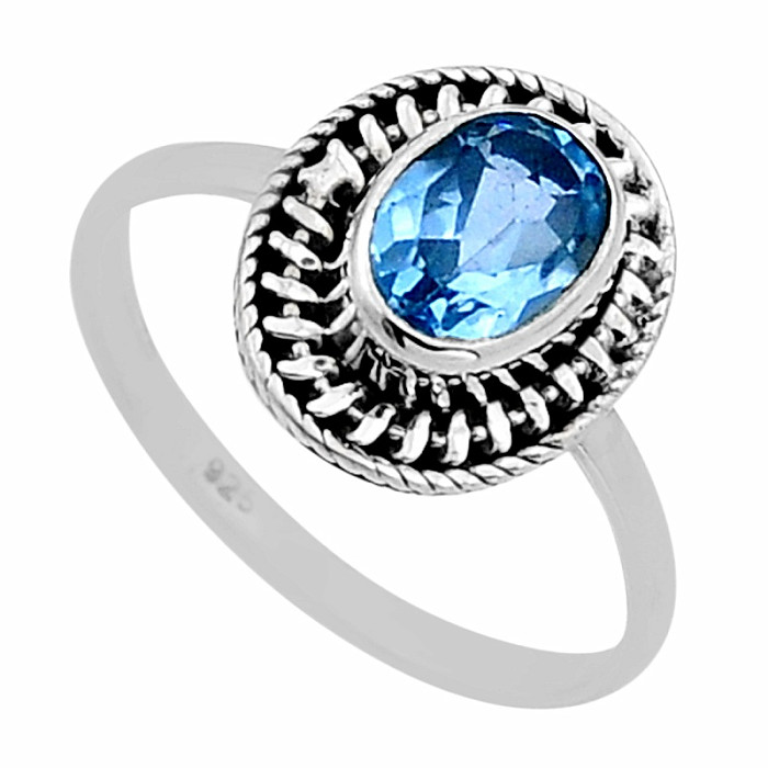 Topaz modrý prsten stříbro Ag 925 52684 - 53 mm (US 6