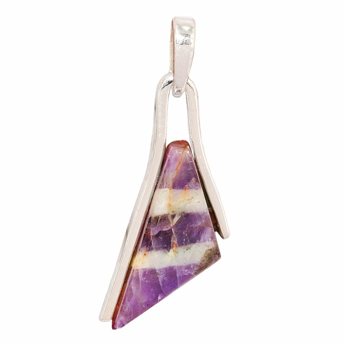 Ametyst chevron přívěsek stříbro Ag 925 P1207 - 3