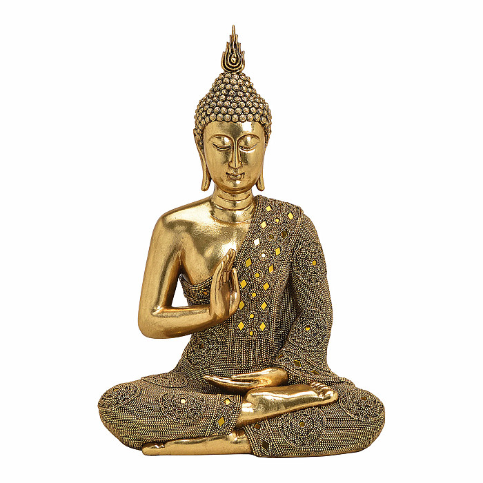 Buddha ujištění thajská soška Abhaja mudra - cca 49 cm