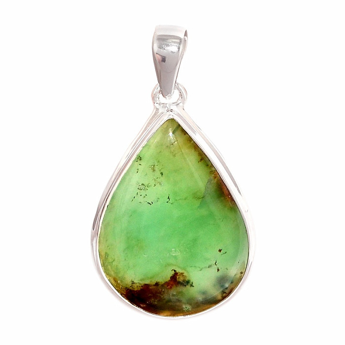 Chryzopras boulder přívěsek stříbro Ag 925 P545 - 3