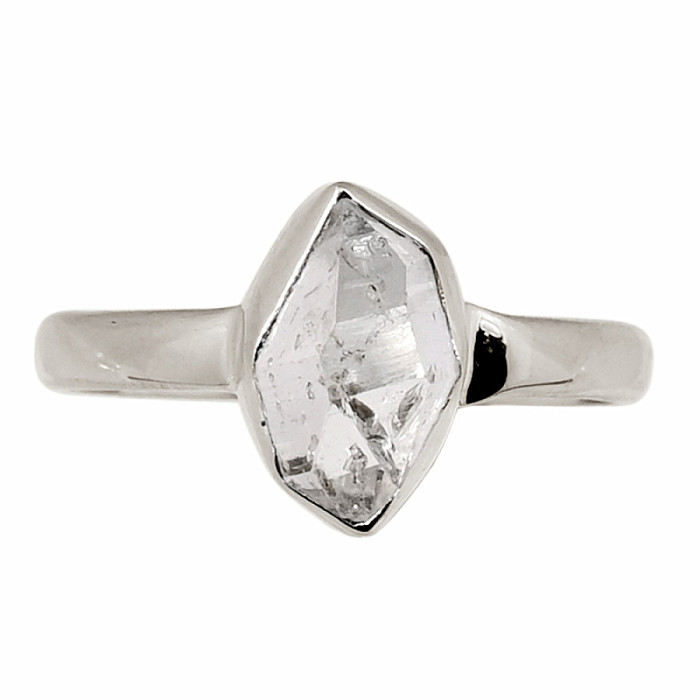 Herkimer diamant prsten stříbro Ag 925 R76 - 59 mm (US 9)