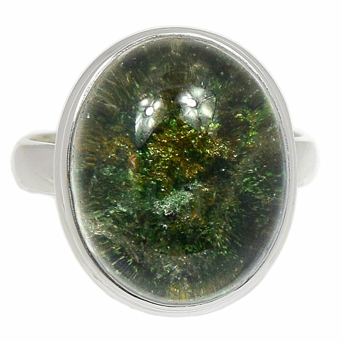 Lodolit - křišťál s inkluzemi prsten stříbro Ag 925 R952 - 59 mm (US 9)