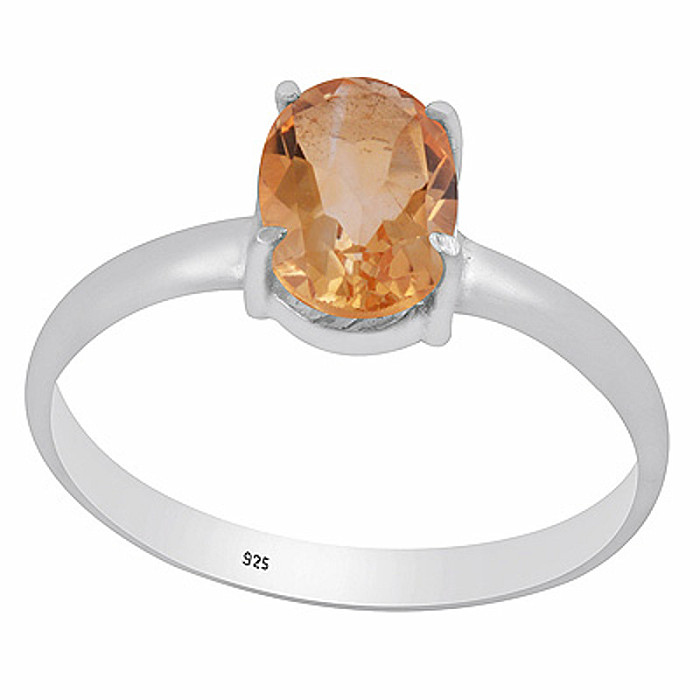 Stříbrný prsten s citrínem - 54 mm (US 7) 1