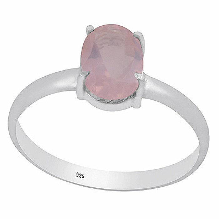 Stříbrný prsten s růženínem - 54 mm (US 7) 1