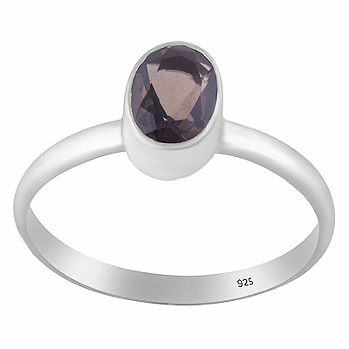 Stříbrný prsten se záhnědou - 53 mm (US 6