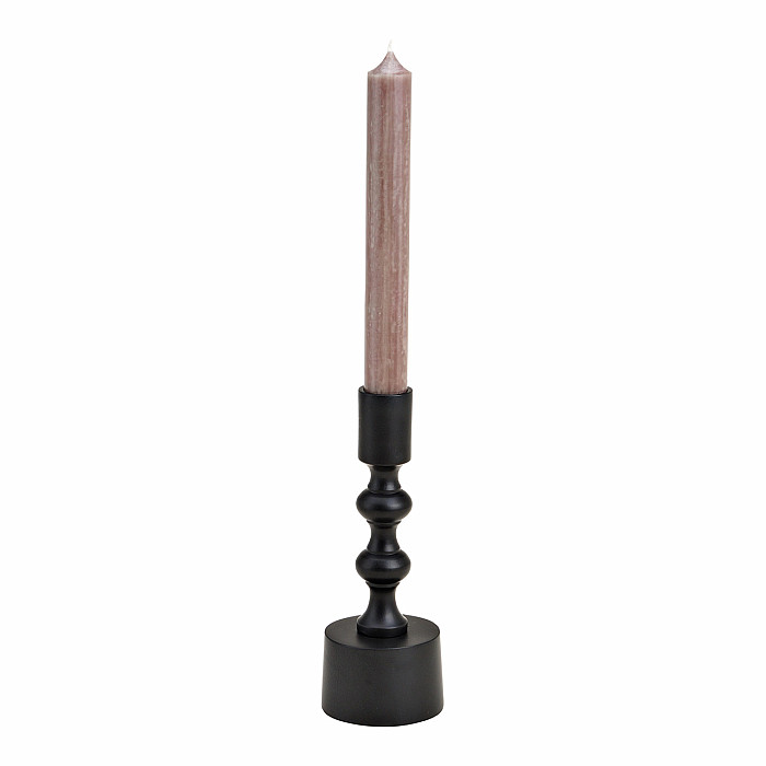 Svícen kovový pro stolní svíčky Black 17 cm - 6 x 17 cm