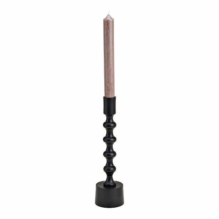 Svícen kovový pro stolní svíčky Black 23 cm - 6 x 23 cm