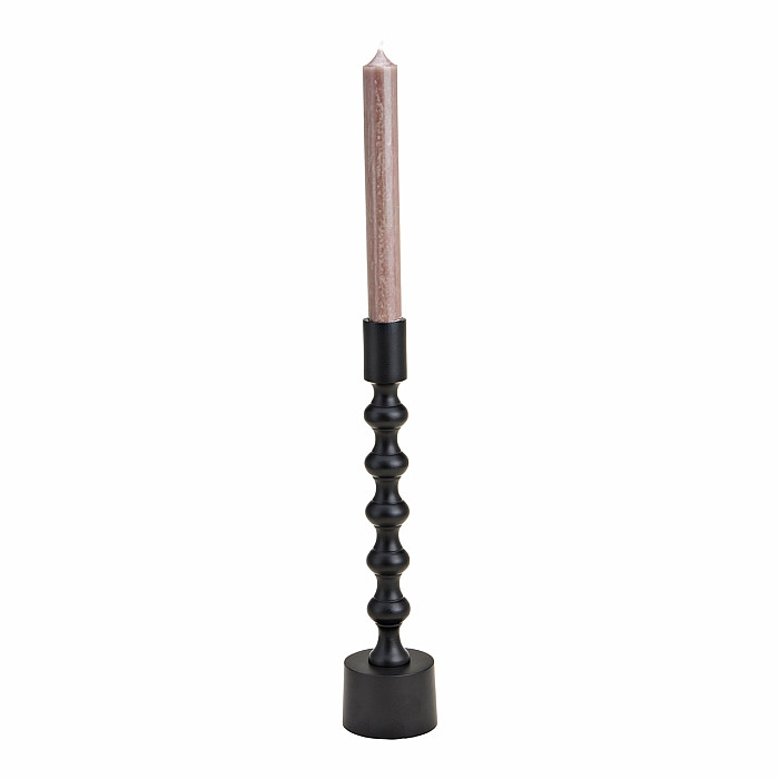 Svícen kovový pro stolní svíčky Black 27 cm - 6 x 27 cm